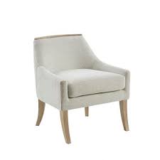 Off White Cream Geometric Print Fabric Accent Chair Fabric Accent Chair Accent Chairs Black And White Furniture
