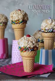 I spent a lot of time in the car this past weekend, traveling from nyc to dc and back. Ice Cream Cone Krispie Treats A Cute Rice Krispie Treat Dessert Recipe