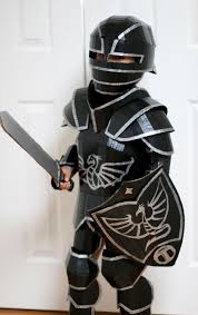 Black Knight Costume Done Except For Some Additional Stra Wrnking Flickr Knight Costume Cardboard Costume Kids Costumes