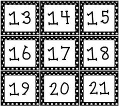 Black White Polka Dot Pocket Chart Or Wall Calendar Set