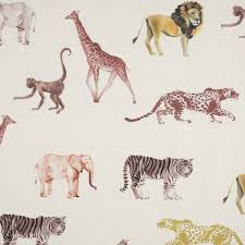 Tissu Coton Epais Animaux Savane Tissu principal :76% coton 24% polyester. tissu coton epais animaux savane