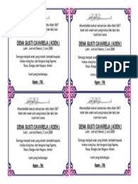 Contoh Kartu Ucapan Aqiqah Berwarna Versi Ms Word Kartu Cv Kreatif Undangan