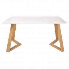 Los mejores productos y precios están en nuestra tienda de muebles online superdeco. Mesa De Comedor Janu Con Tablero Blanco Y Patas De Madera Iconscorner