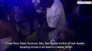 Ben ayade thursday decamped from the people's democratic party, pdp, for the all progressives ayade who formally declared for the ruling party at the cross river state executive council chamber. Cross River State Governor Sen Ben Ayade Brother Frank Ayade Spraying Money In An Event Youtube