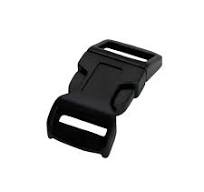 5/8 Inch Plastic Side Release Buckle Single Adjust Contoured Black