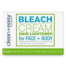 Once your head gets properly drenched, cover it with a towel. Amazon Com Clean Easy Bleach Cream Hair Lightener Lightens Facial And Body Hair Safe And Gentle On The Skin 2 Oz Beauty
