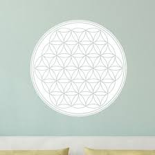 Pour information, elle est conçue pour être accrochée à un mur, car à l'arrière il peut y avoir quelques traces de la. Sticker Fleur De Vie Decoration Murale Zen Support De Meditation Gali Art Com