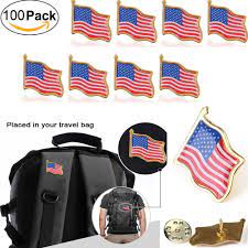 100 Pack American Flag Lapel Pins United States Usa Hat Tie Tack Badge Pin Usa Ebay Link American Flag Lapel Pin Flag Lapel Pins Lapel Pins