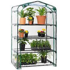 Check out this review of the abba patio mini greenhouse which holds flats of plants all in snug, enclosed space! Buy Best Choice Products 40in Wide 4 Tier Mini Greenhouse Portable Indoor Outdoor Arboretum For Patio Backyard Nursery Home Growing W Steel Shelves Plastic Cover Roll Up Zipper Door Online In Turkey B01cf2514a