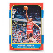 The set itself revived interest in basketball cards in general as even topps stopped producing basketball cards after their 1981 release. Michael Jordan Autographed Original Fleer Rookie Card Art