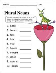 This Worksheet Is To Be Use In Conjunction With The Buggy For Nouns Flipchart It Can Be Used Independently As Well Students Will A Plurals Plural Nouns Nouns