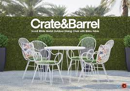 Potterybarn.com has been visited by 100k+ users in the past month 3d Scroll White Metal Outdoor Dining Chair With Bistro