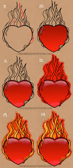 I know the lyrics ;)anyway. How To Draw A Flaming Heart On Fire With Step By Step Drawing Tutorial How To Draw Step By Step Drawing Tutorials