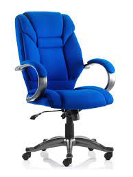 Office chair upholstered in gray fabric with armrests. Office Chairs Dynamic Galloway Executive Armchair In Blue 121 Office Furniture