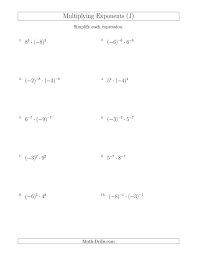 This article is for you. The Multiplying Exponents With Different Bases And The Same Exponent With Negatives J Math Worksheet Algebra Worksheets Learning Worksheets Math Worksheets