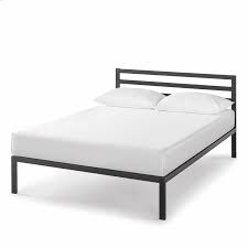 Bedroom, black, frame, heaboard footboard, kid bed, kids, platform bed, steel, twin, twin beds. Zinus Mia King Black Metal Platform Bed Frame Bunnings Australia