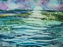 Alcohol Ink Painting with Pat Grace (Oceanscape)