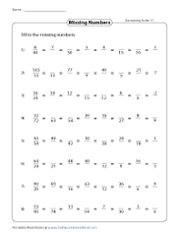 equivalent fraction worksheets