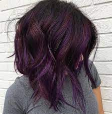Hair color spray and chalks. Dk Brown Purple Burgundy Hair Color Plum Hair Styles Hair Color Purple