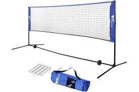 1 Amzdeal 14ft Portable Badminton Net For Kids Volleyball Tennis Pickleball Badminton Set Badminton Volleyball Set