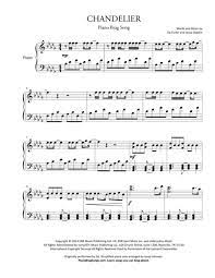 Chandelier Simplified Piano Solo Sia Sheet Music Piano Music