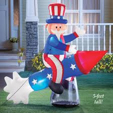 Check spelling or type a new query. Huge Patriotic Uncle Sam On Rocket 4th Of July Outdoor Airblown Inflatable July 4th Summer Home Garden