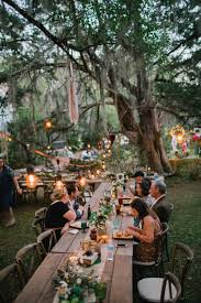 Outdoor Casual Reception In The Park With Boho Details Casual Outdoor Weddings Casual Wedding Reception Outdoor Wedding