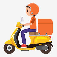 A Young Boy Riding An Orange Delivery Scooter Man Delivery Service Png And Vector With Transparent Background For Free Download Logo Design Mockup Logo Design Free Premade Logo Design
