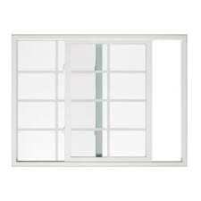Jeld Wen V 2500 Series Left Hand Slider Vinyl Windows 48 In X 48 In White With Lowe Grid Glass 8a0600 A Sliding Vinyl Windows Window Vinyl Sliding Windows