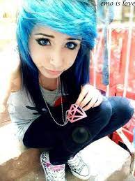 Cute emo girl with black hair and blue eyes. Emo Girl Blue And Black Hair Blue Eyes Emo Scene Hair Cute Emo Girls Emo Girls