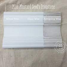 Miss Mustard Seed S Milk Paint With Antiquing Wax White Wax And Clear Wax Miss Mustard Seeds Milk Paint Furniture Milk Paint