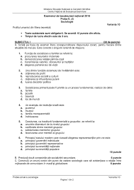 Așadar, elevii care au urmat profilul uman, au putut alege între geografie, psihologie, sociologie, logică și economie. Bac 2016 Subiecte Sociologie Ce Le A Picat Elevilor
