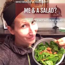 Bier! Because no good story ever started with someone eating a salad!