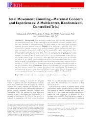 Pdf Fetal Movement Counting Maternal Concern And