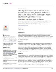 We did not find results for: Pdf The Impact Of Public Health Insurance On Health Care Utilisation Financial Protection And Health Status In Low And Middle Income Countries A Systematic Review