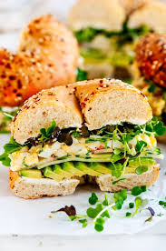 Avocado Egg Salad Bagel Sandwich Aberdeen S Kitchen Recipe Bagel Sandwich Recipes Microgreens Recipe Bagel Recipe