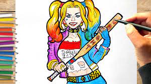 Comment dessiner Harley Quinn dessin facile a faire - YouTube