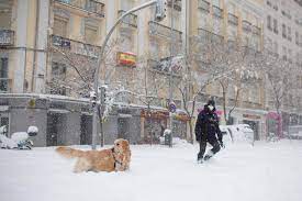 Es gibt tote zu betrauern. Madrid Verschwindet Im Schnee