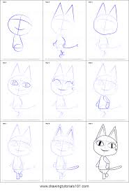 How To Draw Olivia From Animal Crossing Printable Drawing Sheet By Drawingtutorials101 Com In 2020 Animal Crossing Drawing Sheet Drawings