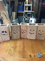 Wooden Luminaries Just Put A Candle Inside Halloween Wood Crafts Wood Crafts Fall Wood Crafts