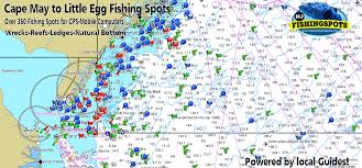 Cape May New Jersey Gps Fishing Spots For Offshore Fishing
