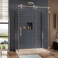 The use of glass block as a partition wall is a great way to add natural light and privacy to your shower, as well as giving your master bathroom a touch of sophistication when selecting a new decor for your master bathroom, tile selections for your bathroom floor can be your biggest challenge. Corner Bathroom And Shower Designs Glass Shower With Accessories Buy Glass Shower Brackets Glass Enclosed Showers Tinted Shower Glass Product On Alibaba Com
