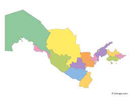 Uzbekistan bordering countries uzbekistan is one of nearly 200 countries illustrated on our blue ocean laminated map of the world. Multicolor Map Of Uzbekistan With Regions Free Vector Maps