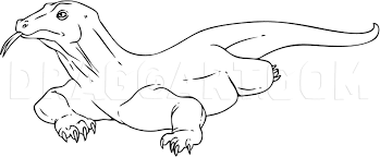 100% free venomous creatures coloring pages. How To Draw A Cartoon Komodo Dragon Coloring Page Trace Drawing