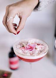 Lavender Rosewater And Hibiscus Spritz Cocktail Lauren Saylor Stationery Interiors Design Fancy Cocktails Recipes Rose Water Cocktails Fancy Cocktails