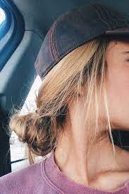 Messy Bun Hat Oversized Sweater Username Kennathoms16 Hair Styles Long Hair Styles Hat Hairstyles