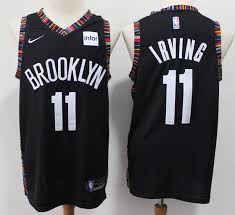 Men S Brooklyn Nets 11 Kyrie Irving Black City Edition Nike Swingman Stitched Nba Jersey Nets Jersey Nba Jersey Nba