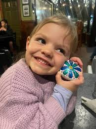 Hiding and finding rocks with granddaughter in Livermore, CA
