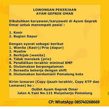 Untuk lulusan smp di bekasi cari di antara 18.800+ lowongan kerja terbaru pekerjaan penuh waktu, sementara dan paruh waktu langganan informasi lowongan kerja cepat & gratis pemberi kerja terbaik di bekasi kerja: Lowongan Kerja Ijazah Smp 2021 Lokerkarta Com