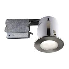 4 In Brushed Chome Recessed Fixture Kit For Damp Locations 300 331 The Home Depot